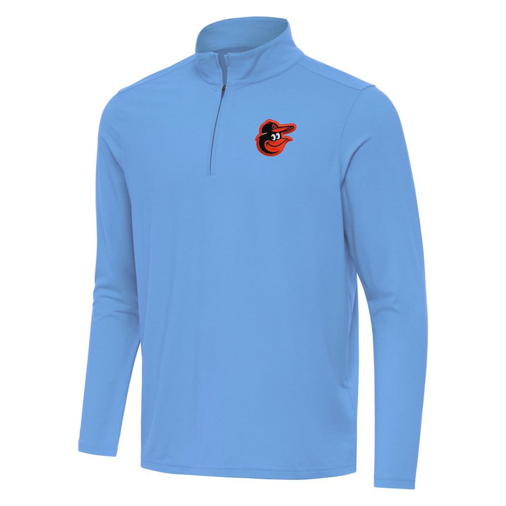 Baltimore Orioles Antigua Intent Quarter-Zip Top - Powder Blue
