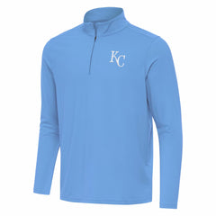 Kansas City Royals Antigua Intent Quarter-Zip Top - Powder Blue
