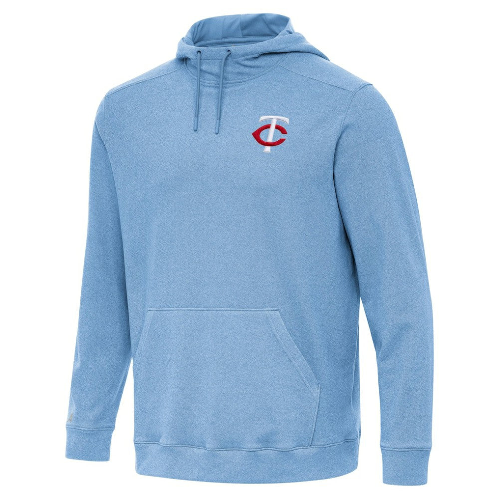 Minnesota Twins Antigua Cloud Pullover Hoodie - Heather Powder Blue