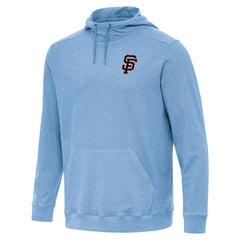 San Francisco Giants Antigua Cloud Pullover Hoodie - Heather Powder Blue