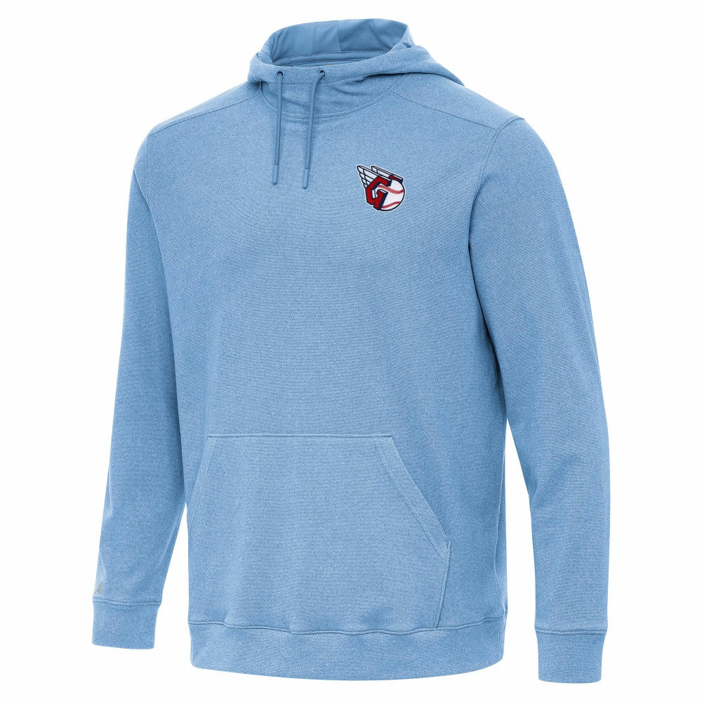 Cleveland Guardians Antigua Cloud Pullover Hoodie - Heather Powder Blue
