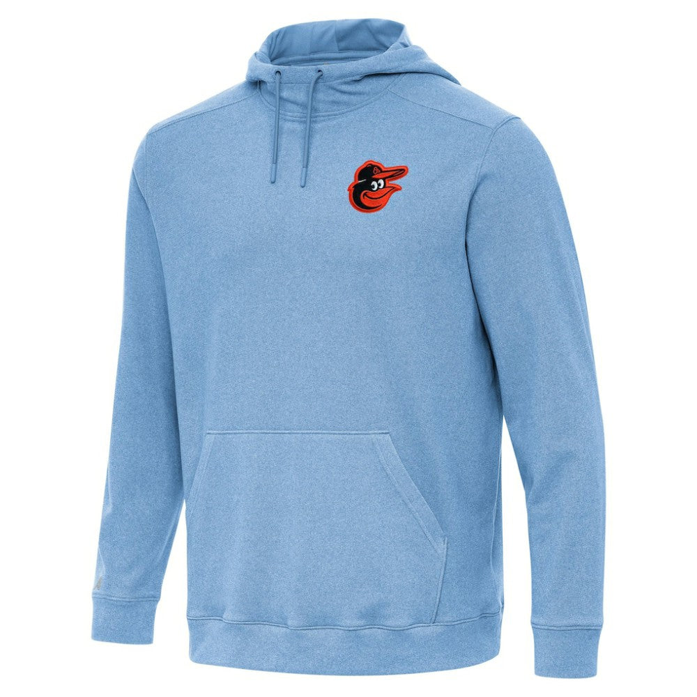 Baltimore Orioles Antigua Cloud Pullover Hoodie - Heather Powder Blue