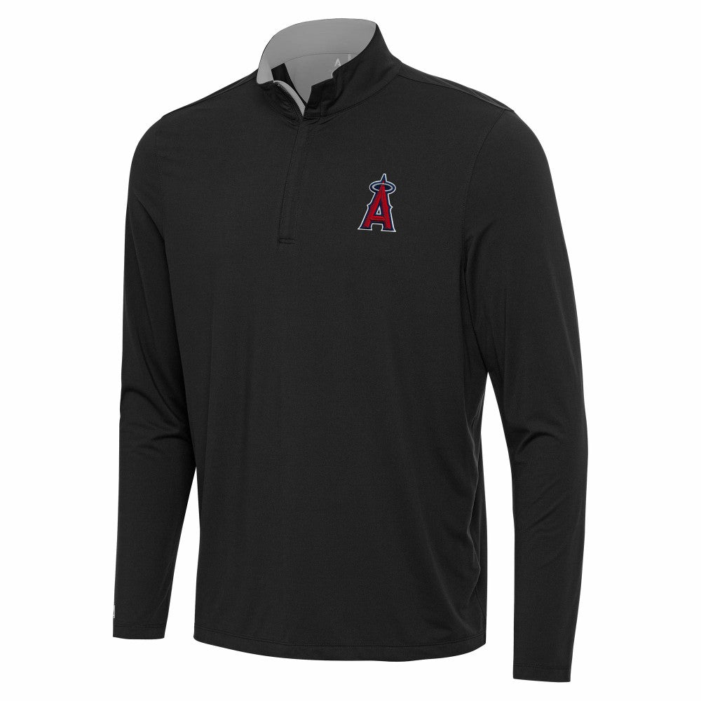 Los Angeles Angels Antigua Content Quarter-Zip Top - Black