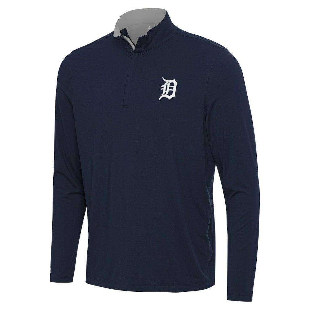 Detroit Tigers Antigua Content Quarter-Zip Top - Navy