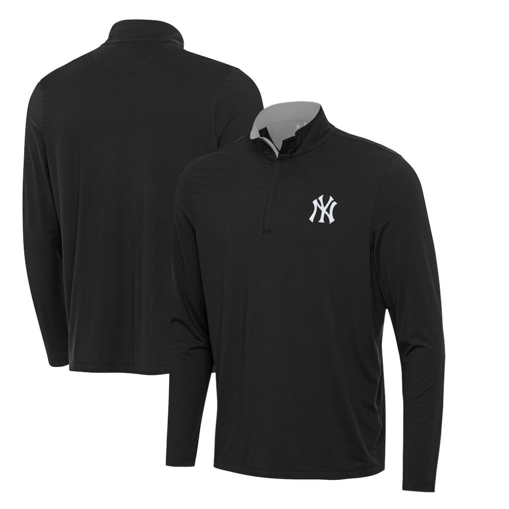 New York Yankees Antigua Content Quarter-Zip Top - Black