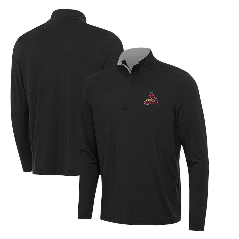St. Louis Cardinals Antigua Content Quarter-Zip Top - Black