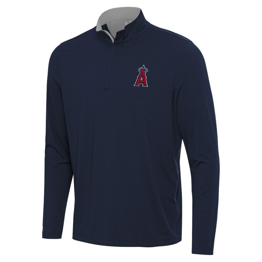 Los Angeles Angels Antigua Content Quarter-Zip Top - Navy