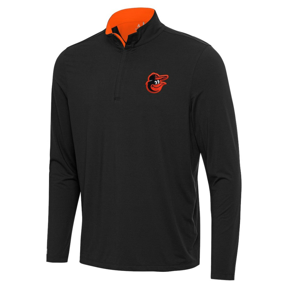 Baltimore Orioles Antigua Content Quarter-Zip Top - Black