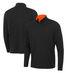 San Francisco Giants Antigua Content Quarter-Zip Top - Black