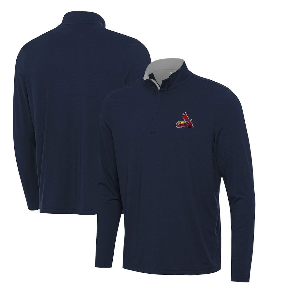 St. Louis Cardinals Antigua Content Quarter-Zip Top - Navy