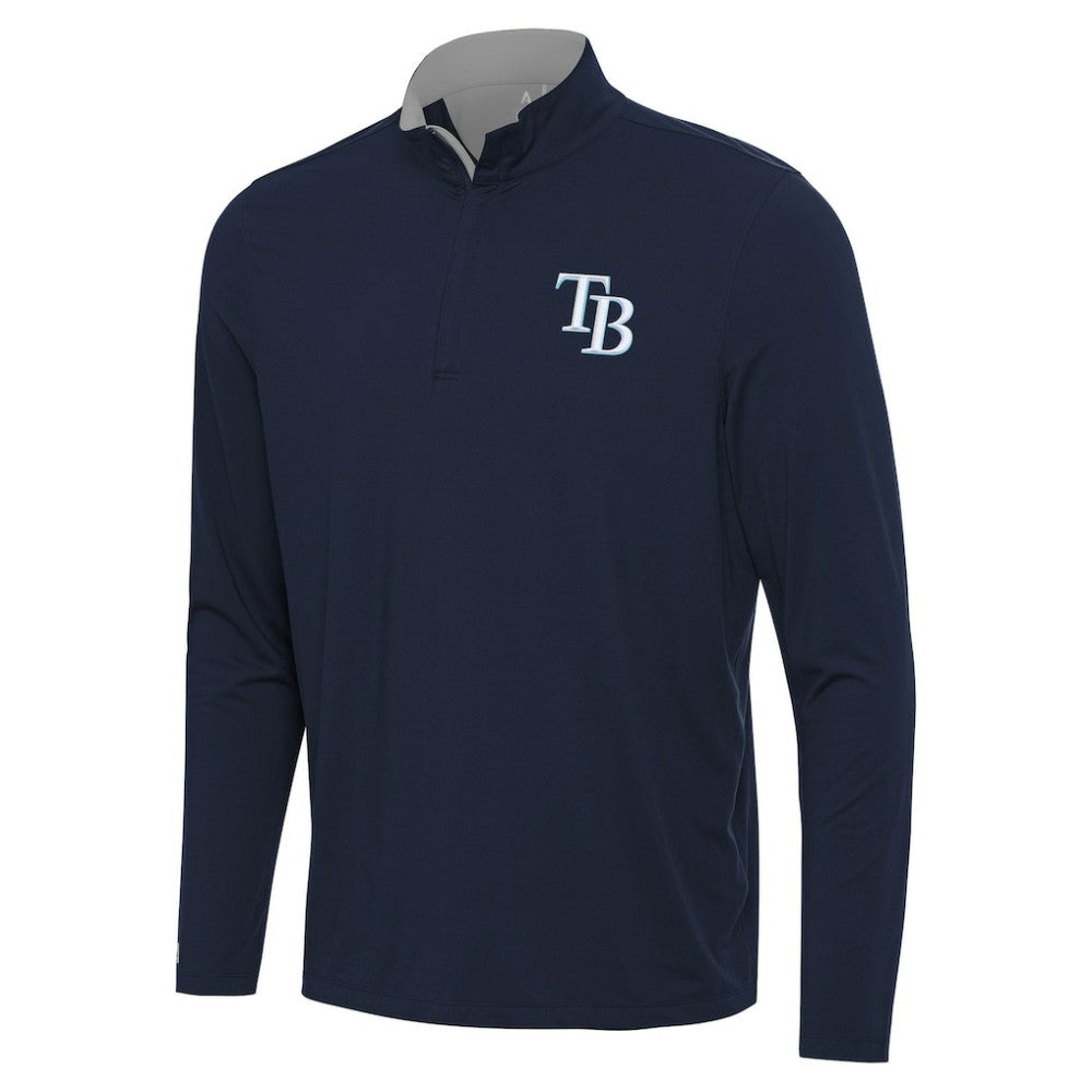 Tampa Bay Rays Antigua Content Quarter-Zip Top - Navy