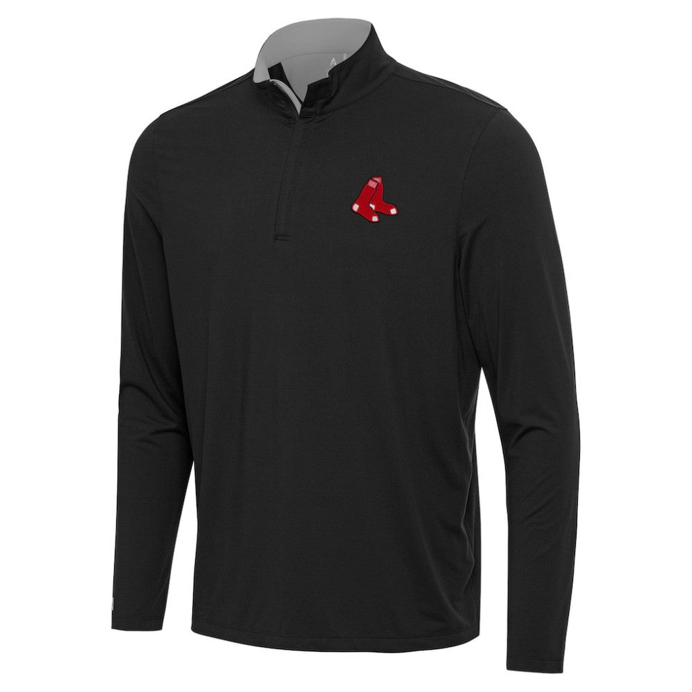 Boston Red Sox Antigua Content Quarter-Zip Top - Black