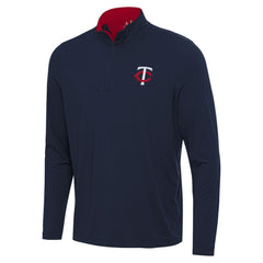 Minnesota Twins Antigua Content Quarter-Zip Top - Navy