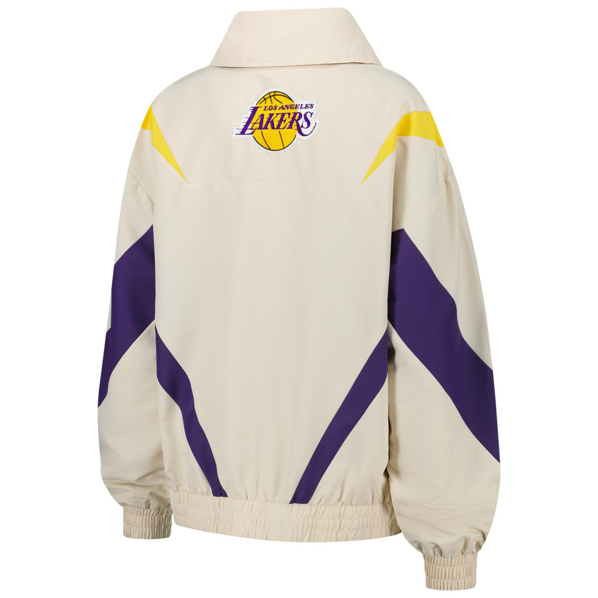 Los Angeles Lakers Terez Women's Retro Chevron Ripstop Quarter-Zip Windbreaker Jacket - White online
