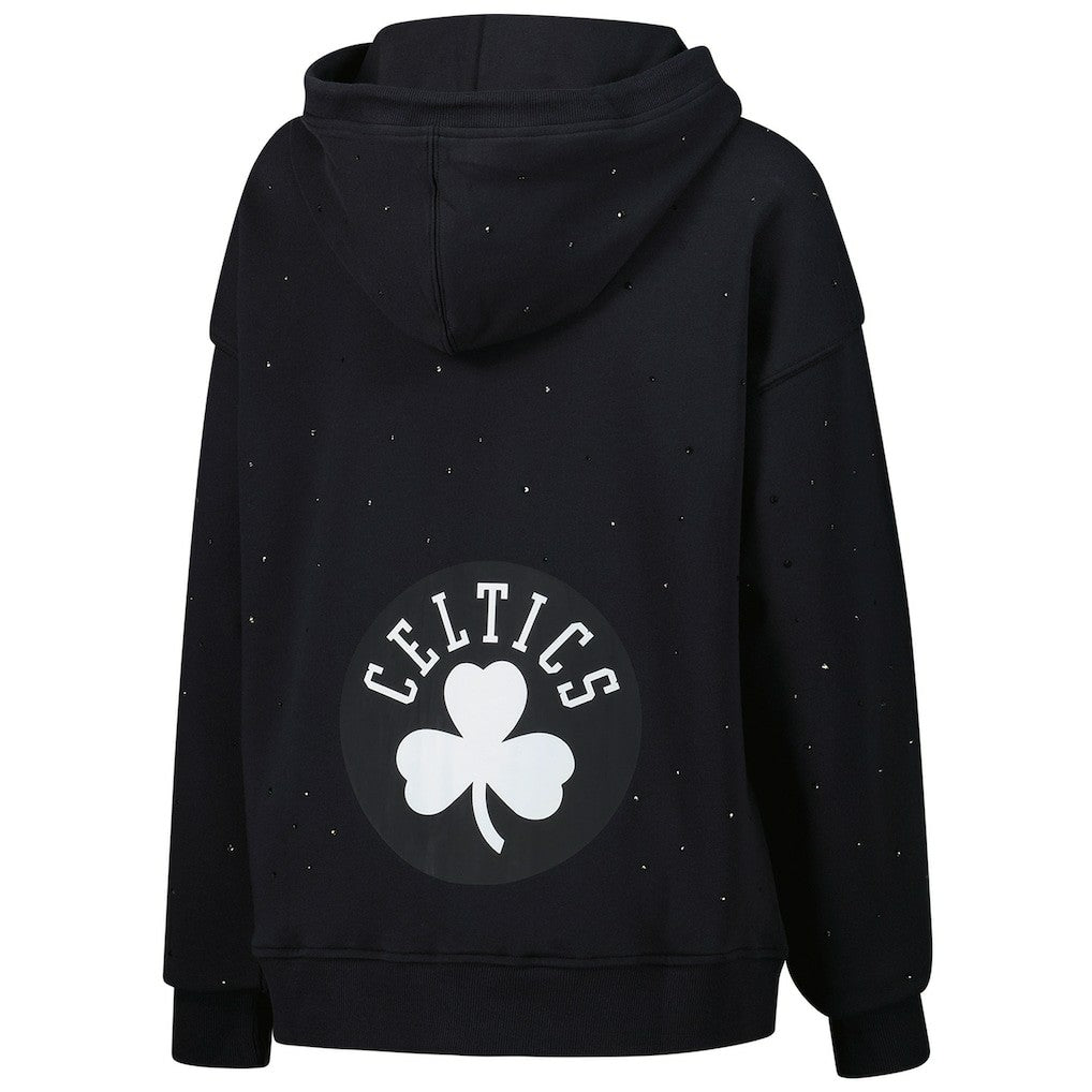 Boston Celtics Terez Women's Oversized Allover Gemstone Full-Zip Hoodie - Black online