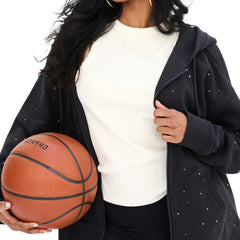 Boston Celtics Terez Women's Oversized Allover Gemstone Full-Zip Hoodie - Black online