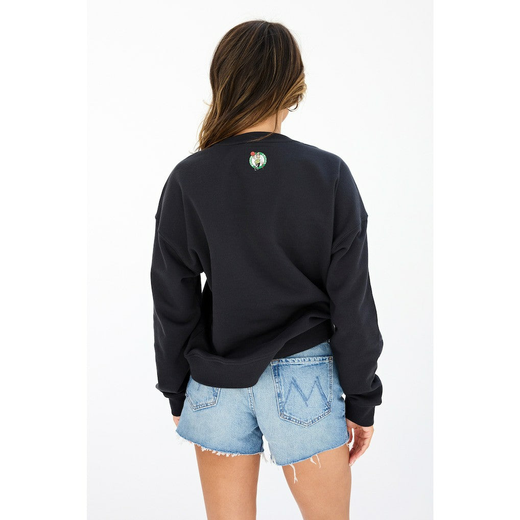 Boston Celtics Terez Women's Gemstone Logo Pullover Sweatshirt - Black for sale