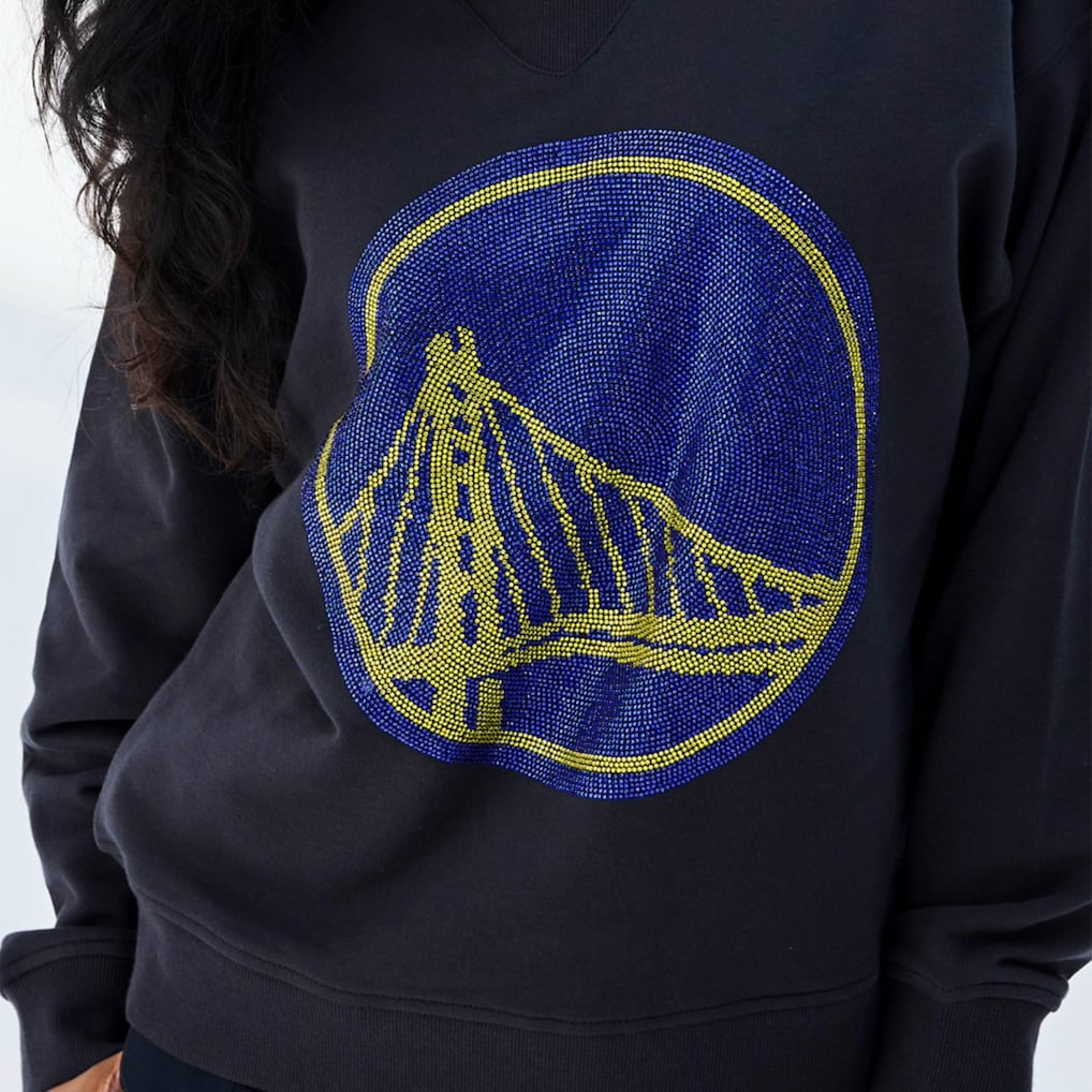 Golden State Warriors Terez Women's Gemstone Logo Pullover Sweatshirt sale - Black outlet