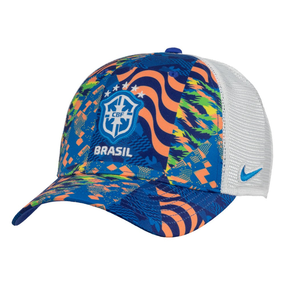 Brazil National Team Unisex Rise Printed Trucker Adjustable Hat - Blue | Nike for sale
