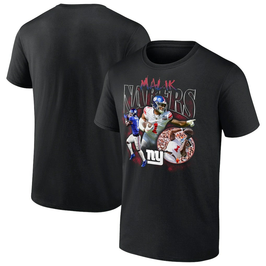 Malik Nabers New York Giants Notorious Player Graphic T-Shirt - Black on sale