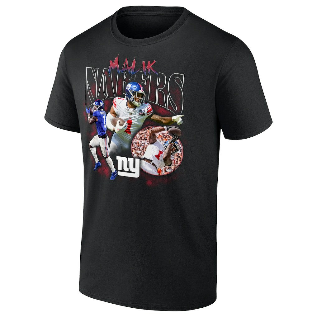 Malik Nabers New York Giants Notorious Player Graphic T-Shirt - Black on sale