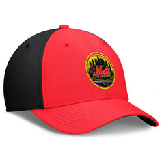 New York Mets Neon 90s Rise SwooshFlex Hat - Crimson/Black | Nike