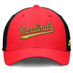 St. Louis Cardinals Neon 90s Rise SwooshFlex Hat - Crimson/Black | Nike