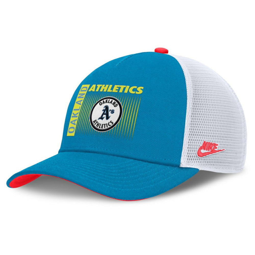 Athletics Neon 90s Rise Structured Performance Adjustable Trucker Hat - Teal | Nike