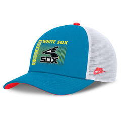 Chicago White Sox Neon 90s Rise Structured Performance Adjustable Trucker Hat - Teal | Nike