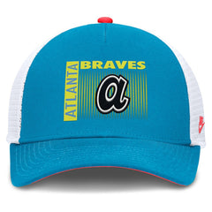 Atlanta Braves Neon 90s Rise Structured Performance Adjustable Trucker Hat - Teal | Nike