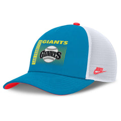 San Francisco Giants Neon 90s Rise Structured Performance Adjustable Trucker Hat - Blue | Nike