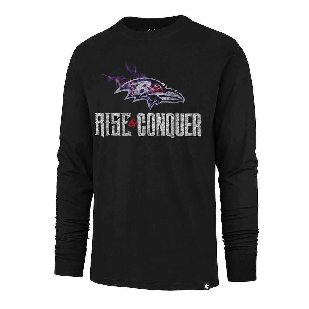Baltimore Ravens '47 Rise and Conquer Franklin Long Sleeve T-Shirt - Black online