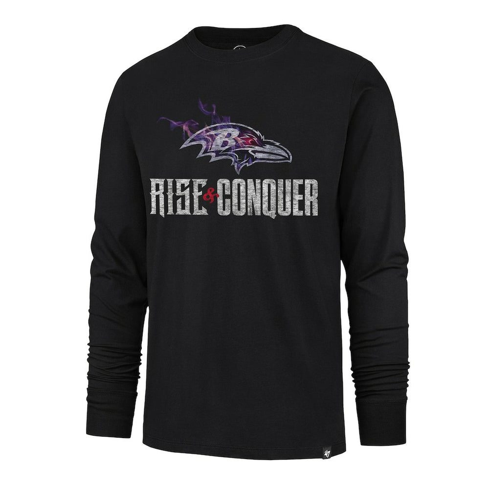 Baltimore Ravens '47 Rise and Conquer Franklin Long Sleeve T-Shirt - Black online