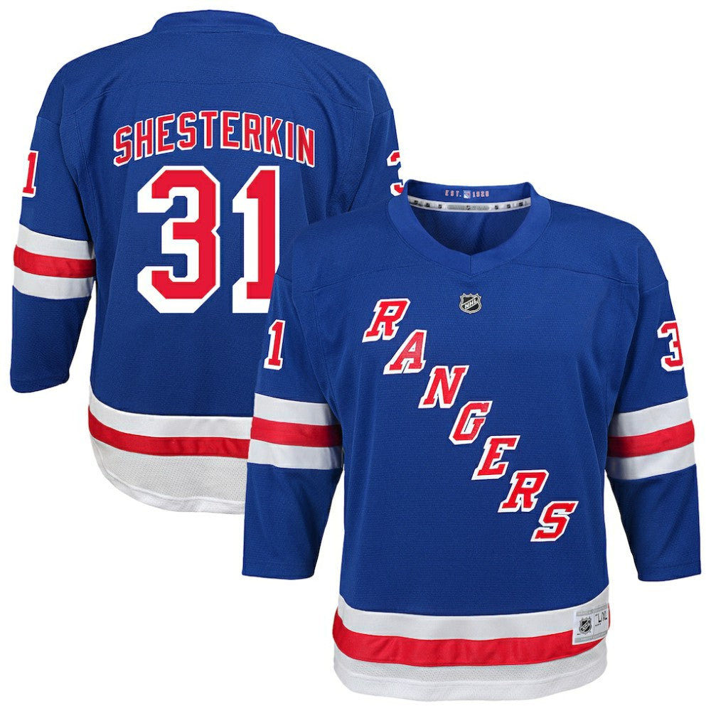 Igor Shesterkin New York Rangers Youth Home Replica Player Jersey Blue