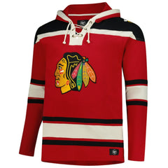 Chicago Blackhawks '47 Big & Tall Superior Lacer Fleece Pullover Hoodie Red