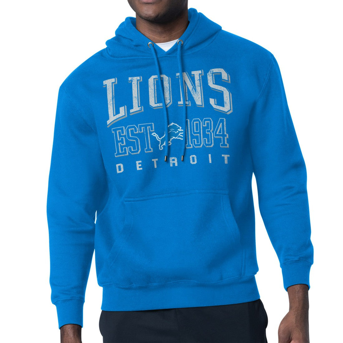 Detroit Lions Starter Retro Team Logo Pullover Hoodie - Blue sale