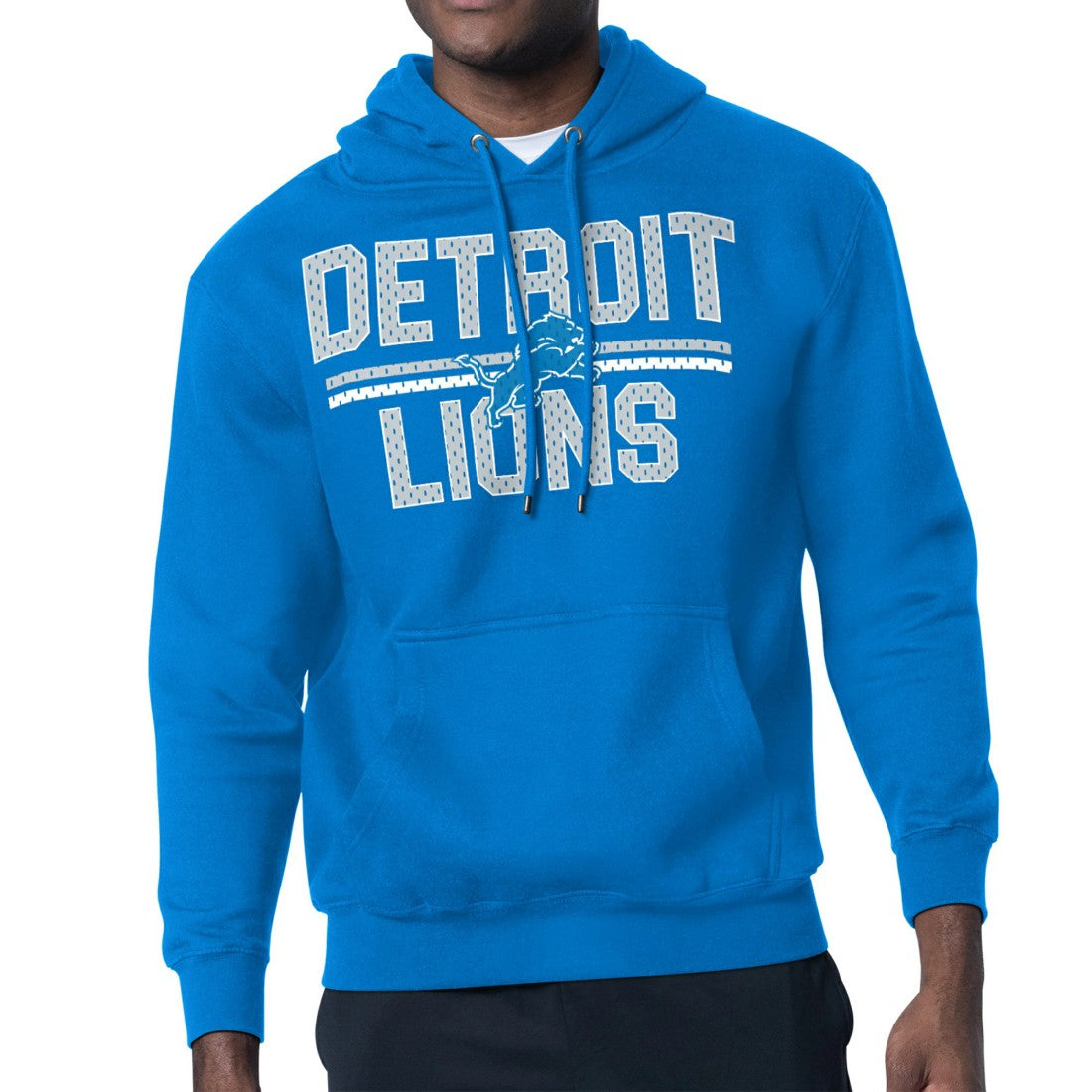 Detroit Lions Starter Mesh Look Retro Team Logo Pullover Hoodie - Blue online