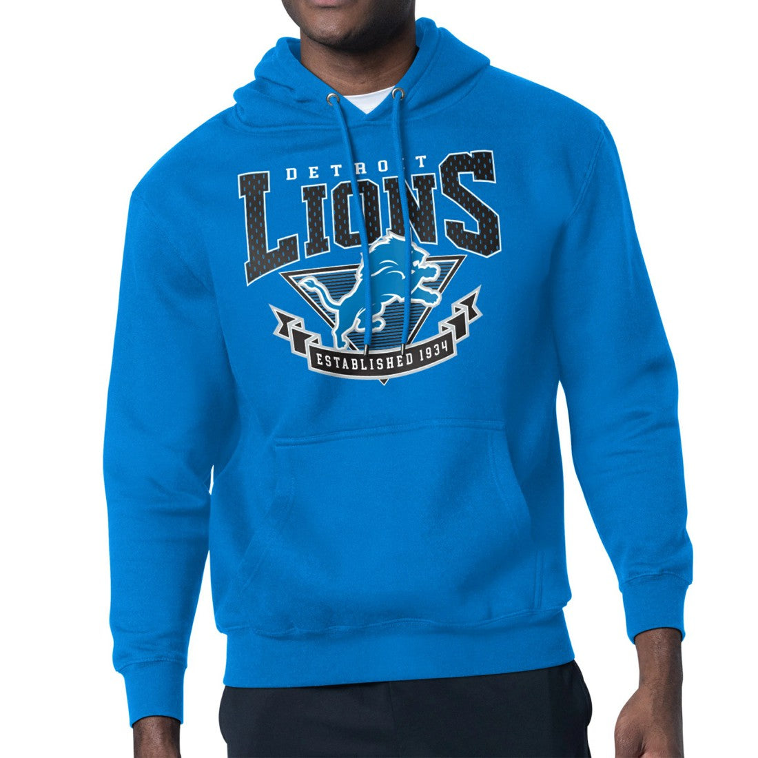 Detroit Lions Starter ‘80s Inspired Pullover Hoodie - Blue cheap