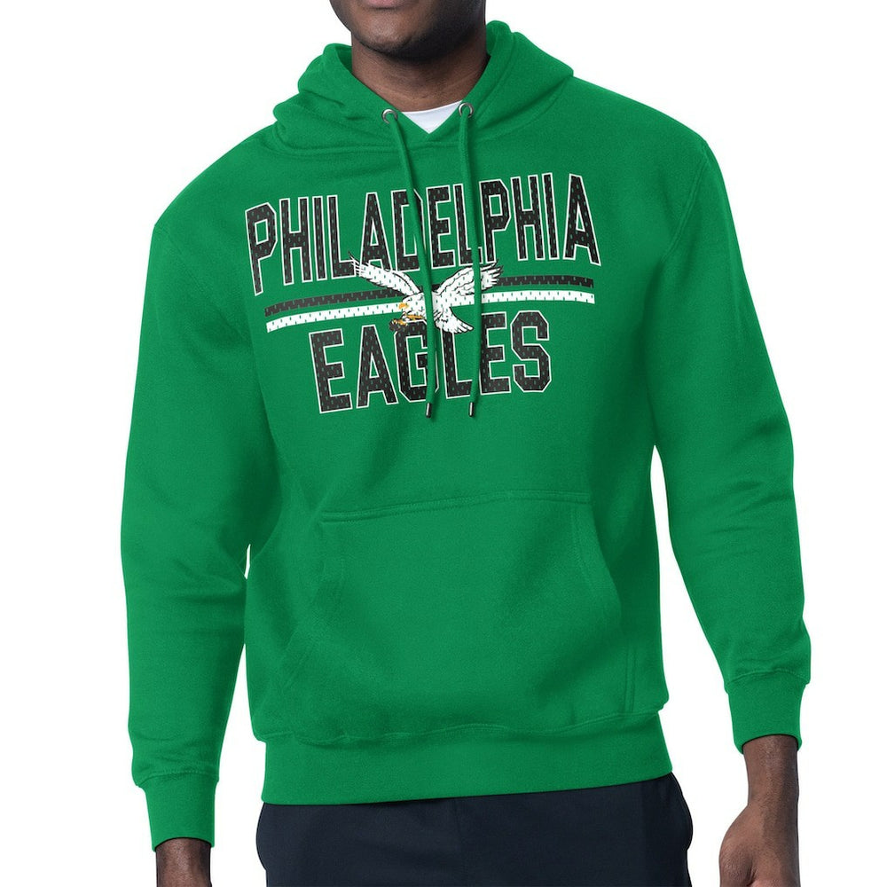 Philadelphia Eagles Starter Team Retro Logo Fleece Tri-Blend Pullover Hoodie - Kelly Green online