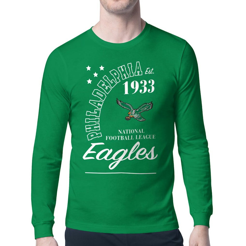 Philadelphia Eagles Starter Retro Team Logo Long Sleeve T-Shirt - Kelly Green sale