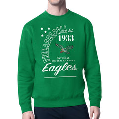 Philadelphia Eagles Starter Team Retro Logo Fleece Tri-Blend Pullover Sweatshirt - Kelly Green discount