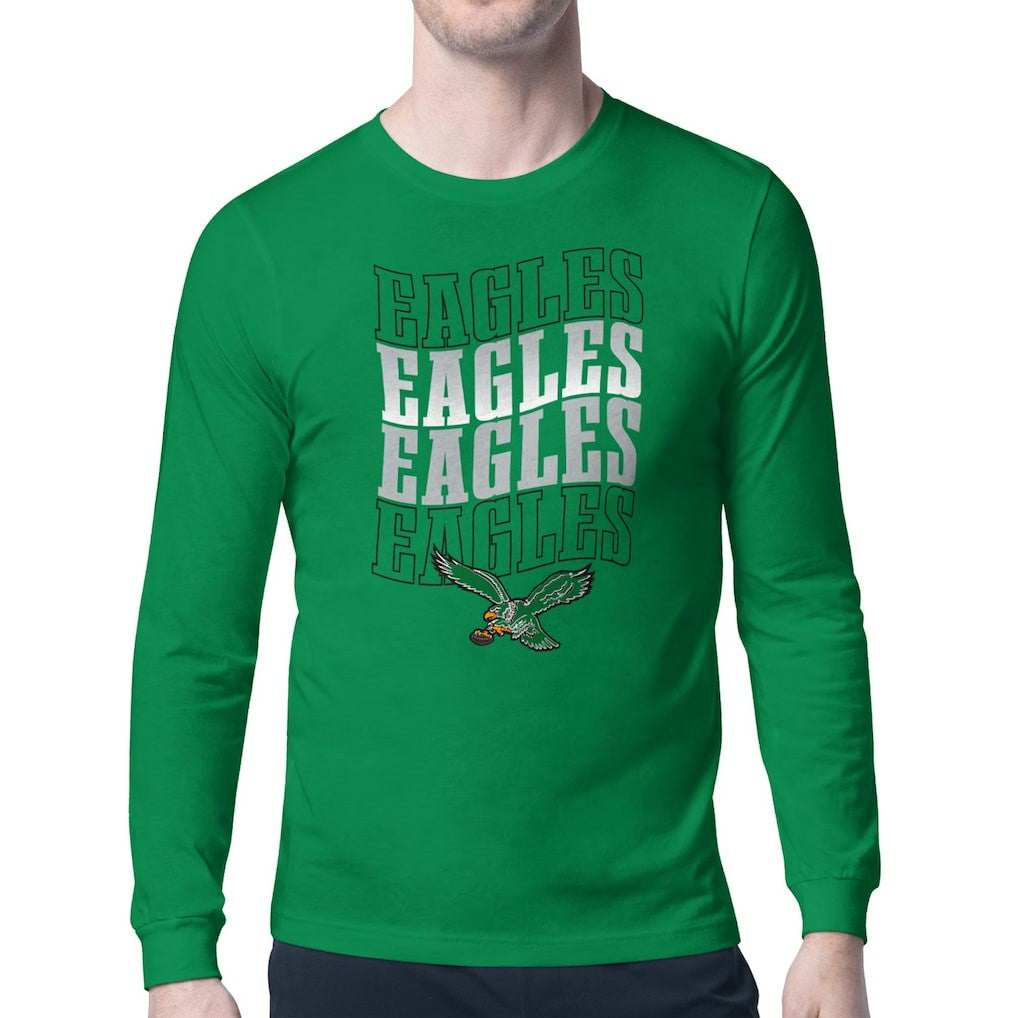 Philadelphia Eagles Starter Retro Team Logo Long Sleeve T-Shirt - Kelly Green discount