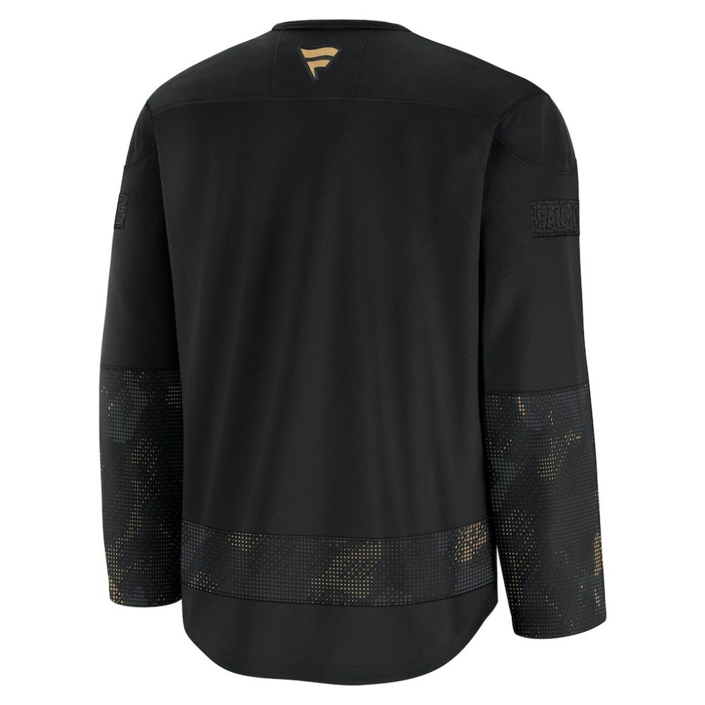 San Jose Sharks Fanatics 2024 Military Appreciation Practice Jersey Black