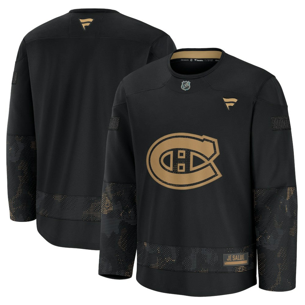 Montreal Canadiens Fanatics 2024 Military Appreciation Practice Jersey Black
