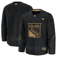 New York Rangers Fanatics 2024 Military Appreciation Practice Jersey Black
