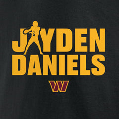 Jayden Daniels Washington Commanders Play Motion T-Shirt - Black outlet