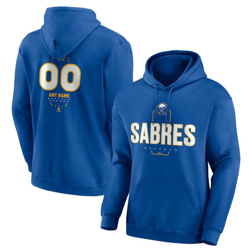Buffalo Sabres Personalized Name & Number Midfielder Pullover Hoodie Royal