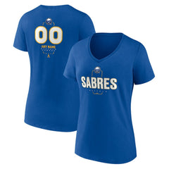 Buffalo Sabres Women's Personalized Name & Number Midfielder V-Neck T-Shirt Royal