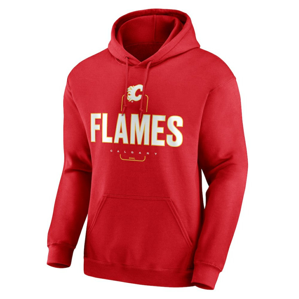 Calgary Flames Personalized Name & Number Midfielder Pullover Hoodie Red