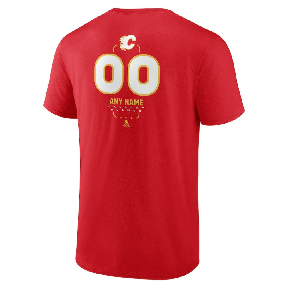 Calgary Flames Personalized Name & Number Midfielder T-Shirt Red